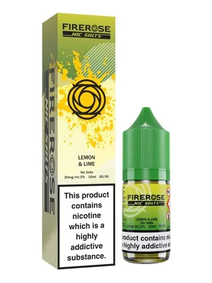 Lemon & Lime Nic Salt E-Liquid by Firerose 5000 Salts 10ml 